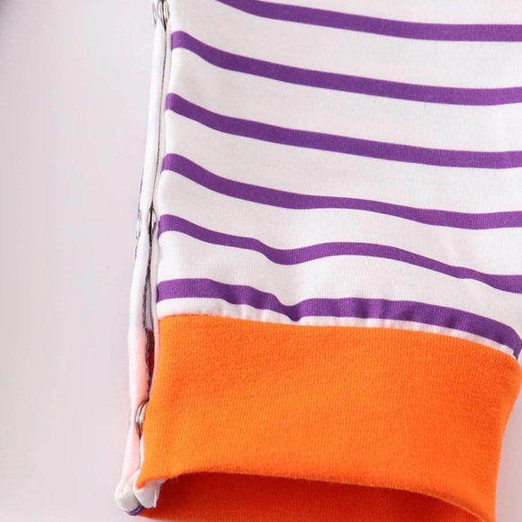 Striped Halloween Applique Romper - Picture 3 of 5